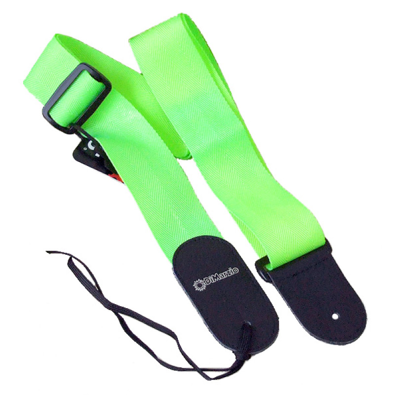 DIMARZIO NYLON WITH LEATHER ENDS (NEON GREEN)