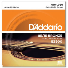 D'ADDARIO EZ900 85/15 BRONZE EXTRA LIGHT (10-50) Струни для акустичної гітари