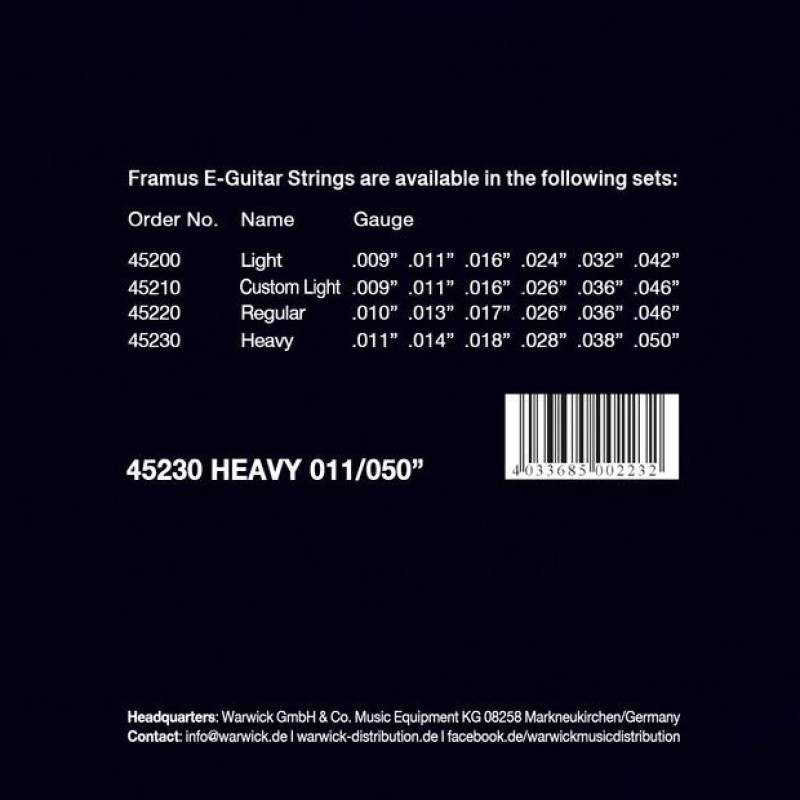 FRAMUS 45230 Струни для електрогітари