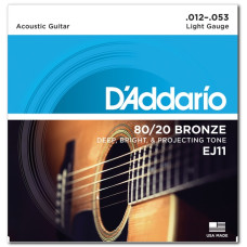 D'ADDARIO EJ11 80/20 BRONZE REGULAR LIGHT (12-53) Струни для акустичної гітари