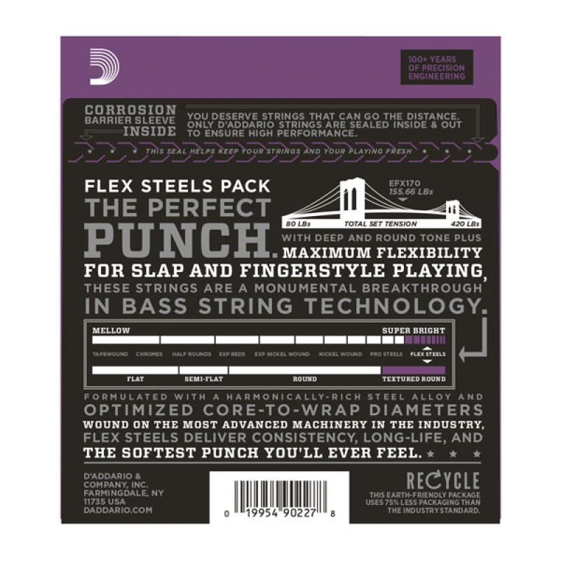D'ADDARIO EFX170 Струни для бас-гітари