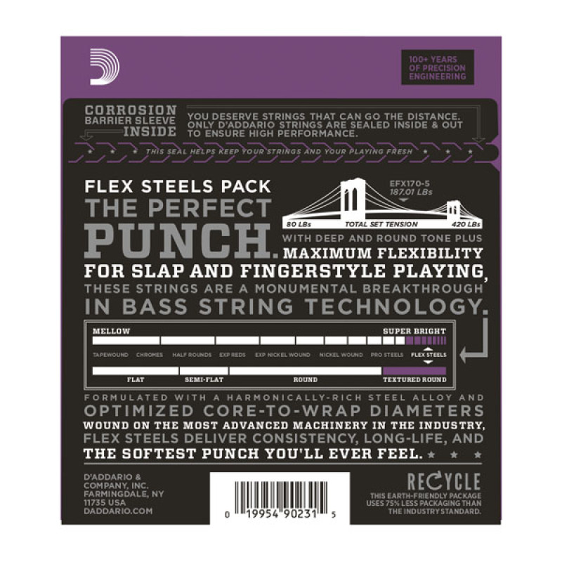 D'ADDARIO EFX170-5 Струни для бас-гітари