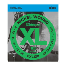 D'ADDARIO EXL130 XL NICKEL WOUND EXTRA SUPER LIGHT (08-38) Струни для електрогітари