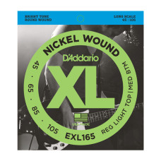 D'ADDARIO EXL165 XL NICKEL WOUND BASS REG LIGHT TOP / MED BOTTOM (45-105) Струни для бас-гітари