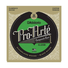 D'ADDARIO EJ25B PRO-ARTE COMPOSITE FLAMENCO BLACK NYLON Струни для класичної гітари