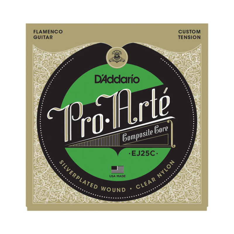 D'ADDARIO EJ25C PRO-ARTE COMPOSITE FLAMENCO CLEAR NYLON Струни для класичної гітари