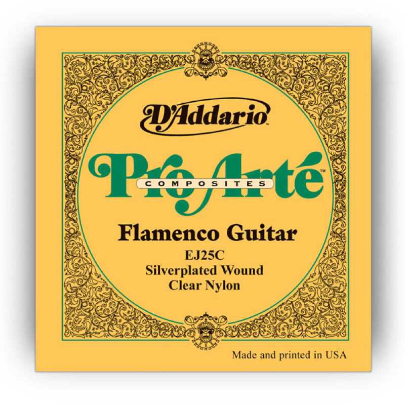 D'ADDARIO EJ25C PRO-ARTE COMPOSITE FLAMENCO CLEAR NYLON Струни для класичної гітари