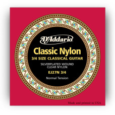 D'ADDARIO EJ27N 3/4 STUDENT CLASSICS NORMAL TENSION 3/4 Струни для класичної гітари