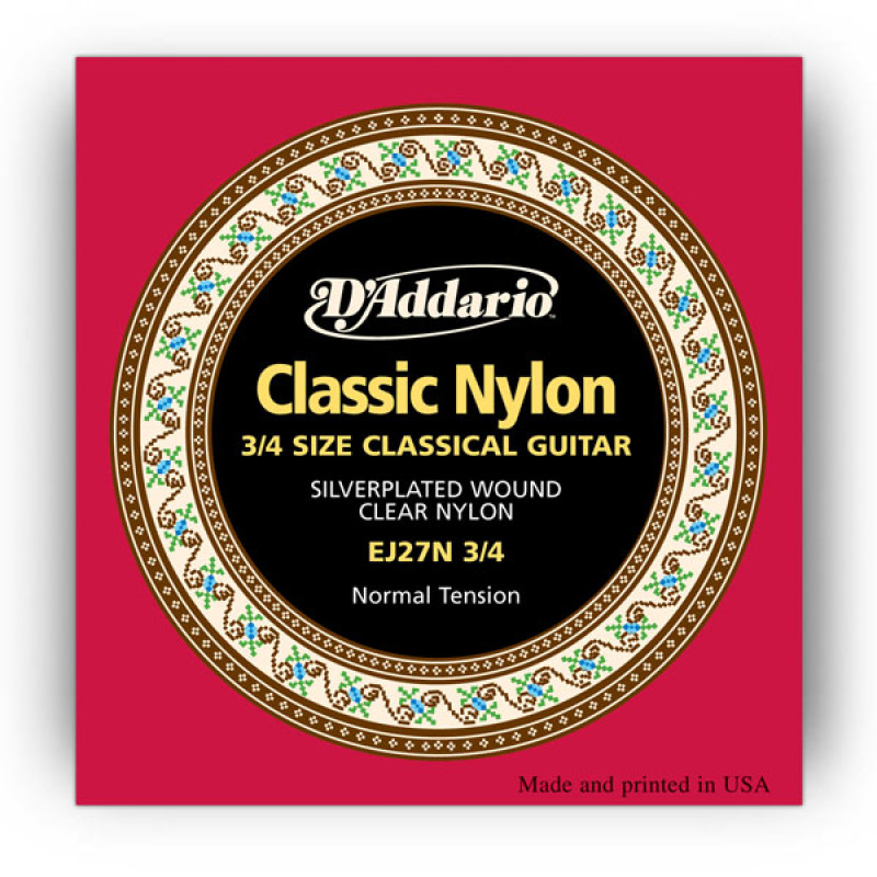 D’ADDARIO EJ27N 3/4 STUDENT CLASSICS NORMAL TENSION 3/4 Струны для классической гитары