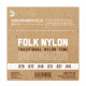 D'ADDARIO EJ32C FOLK NYLON Ball End Silver Wound / Clear Treble Струни для класичної гітари