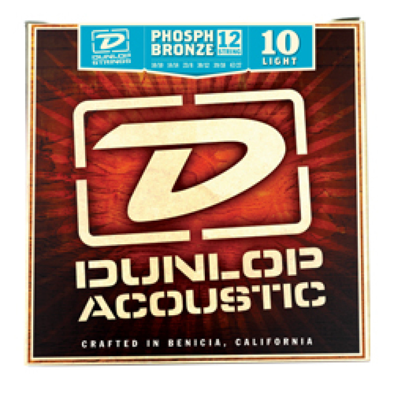 DUNLOP DAP1047J PHOSPHOR BRONZE ACOUSTIC GUITAR STRINGS 12-STRING (10-47) Струни для акустичної гітари