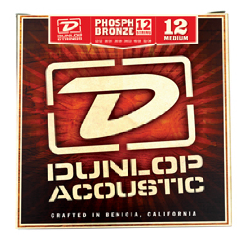 DUNLOP DAP1252J PHOSPHOR BRONZE ACOUSTIC GUITAR STRINGS 12-STRING SET (12-52) Струны для акустической гитары