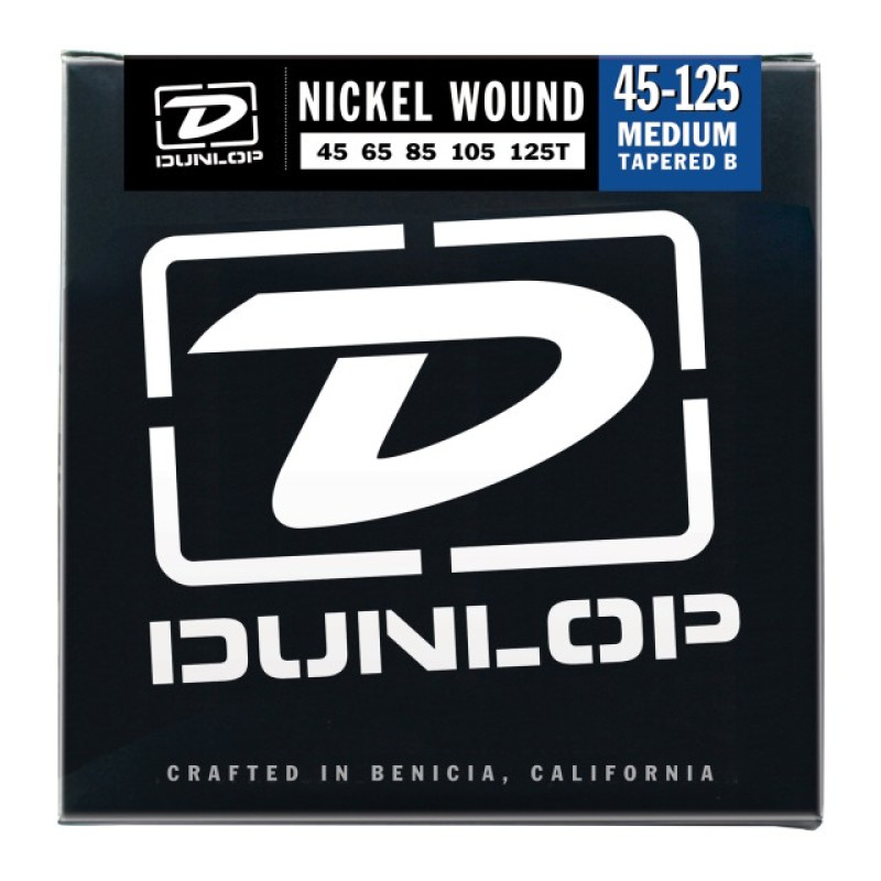 DUNLOP DBN45125T NICKEL PLATED STEEL MEDIUM 5-STRING TAPERED B (45-125) Струни для бас-гітари