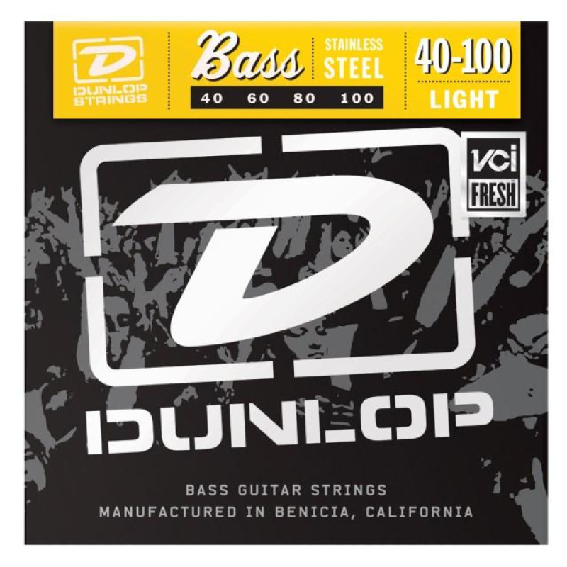 DUNLOP DBS40100 STAINLESS STEEL LIGHT 40-100 Струни для бас-гітари
