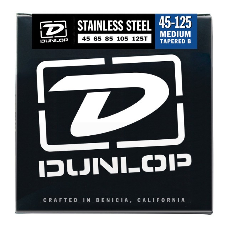 DUNLOP DBS45125T STAINLESS STEEL MEDIUM 5-STRING TAPERED B (45-125) Струни для бас-гітари