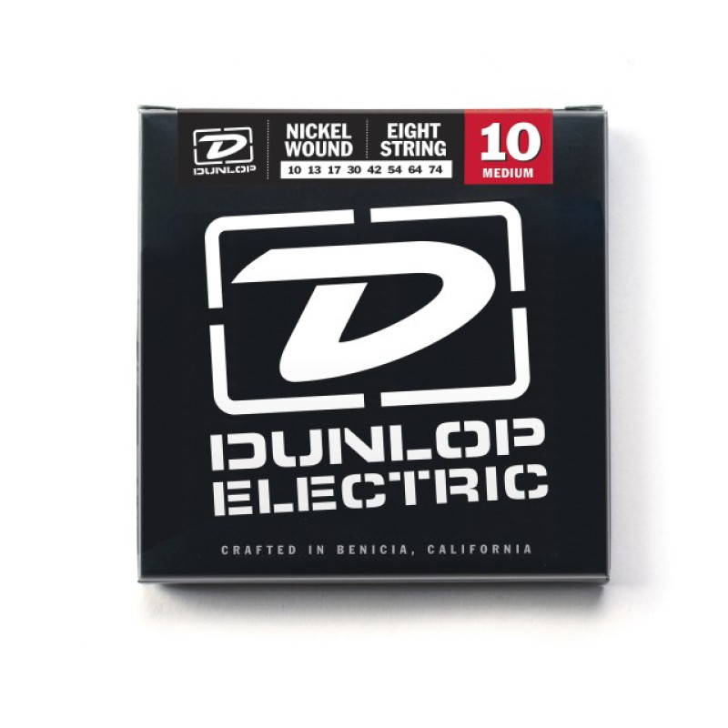 DUNLOP DEN1074 NICKEL WOUND ELECTRIC GUITAR STRINGS 10-74 | 8-STRING Струни для електрогітари