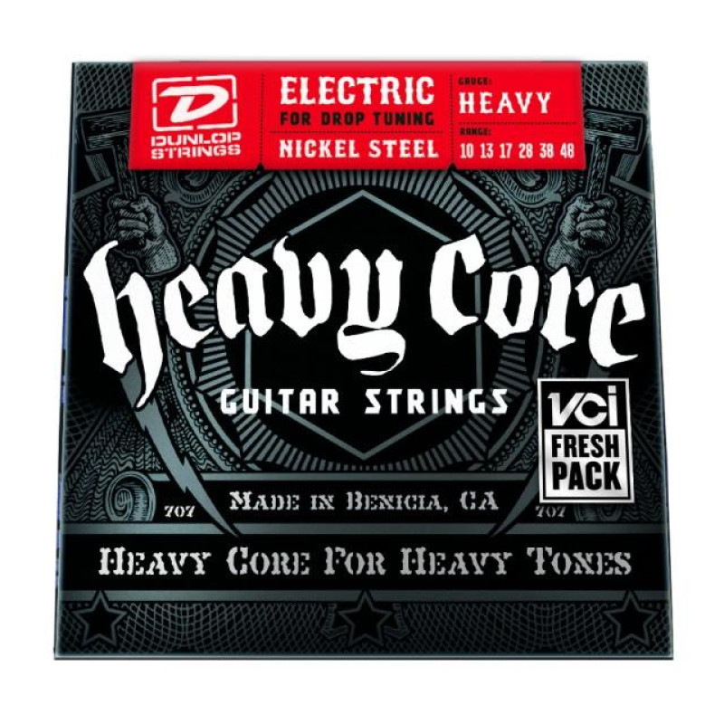 DUNLOP DHCN1048 HEAVY CORE ELECTRIC GUITAR STRINGS (10-48) Струни для електрогітари