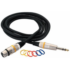 ROCKCABLE RCL30383 D6F BA - MICROPHONE CABLE - XLR (F) / TRS JACK (3M)