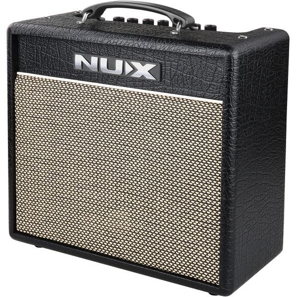 NUX Mighty 20 MKII Гітарний комбопідсилювач NUX Mighty 20 MKII, вид збоку з ручкою для перенесення
